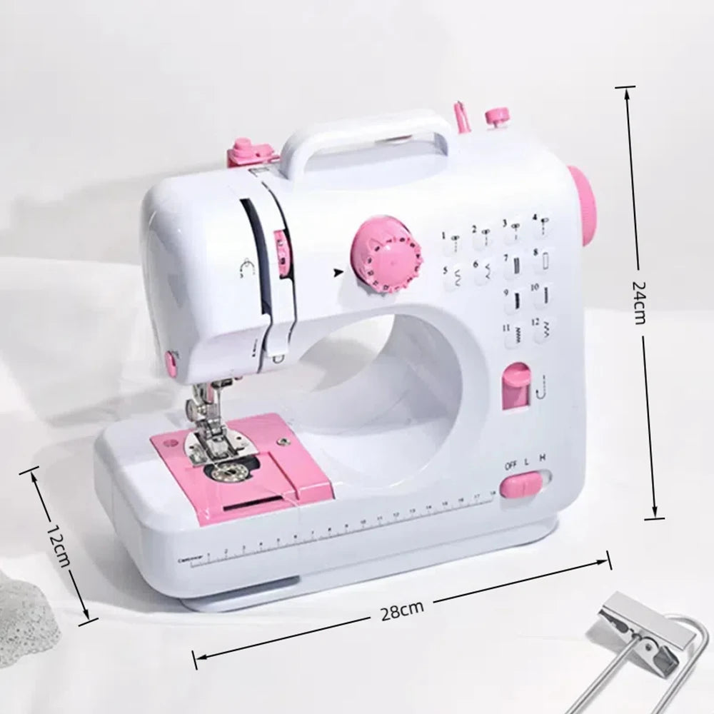 12 Stitches Household Sewing Machine Presser Foot Overlock Machines Portable Electric Foot Pedal Clothes Stitch