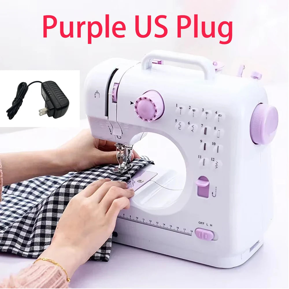 12 Stitches Household Sewing Machine Presser Foot Overlock Machines Portable Electric Foot Pedal Clothes Stitch