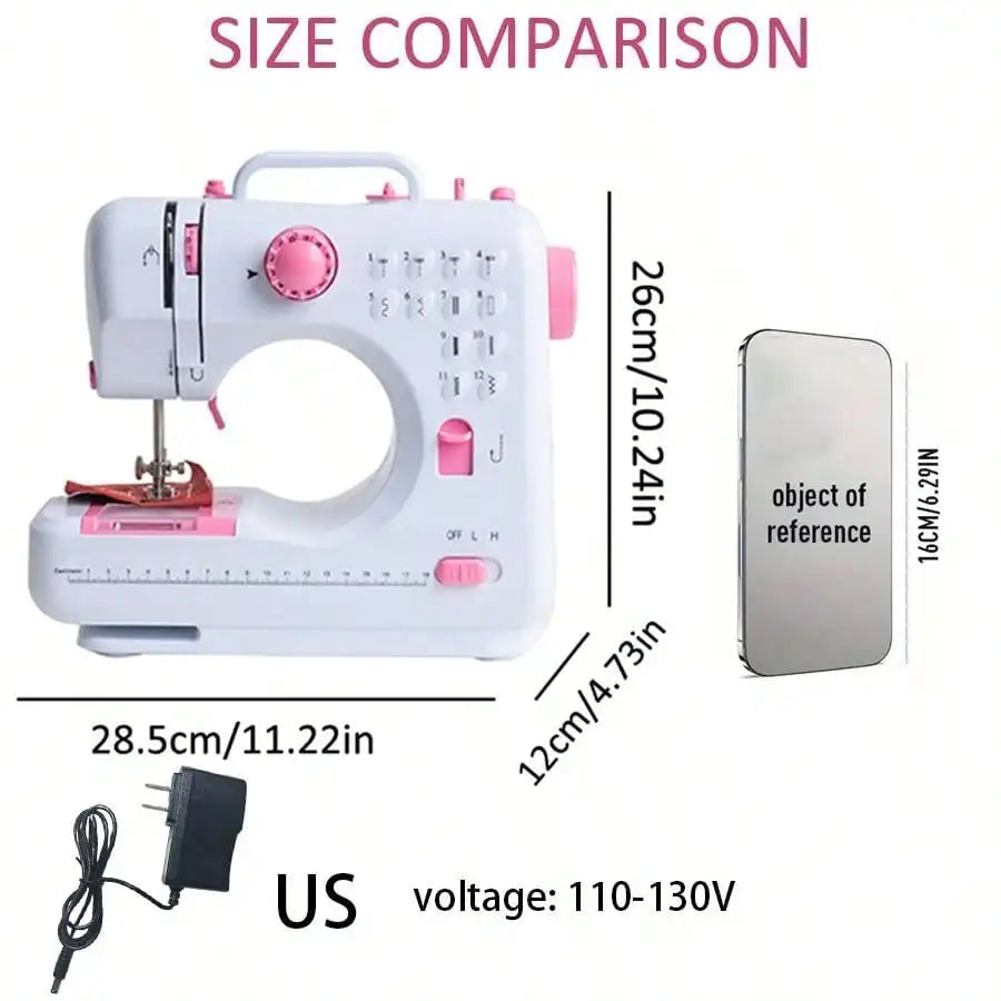 12 Stitches Household Sewing Machine Presser Foot Overlock Machines Portable Electric Foot Pedal Clothes Stitch