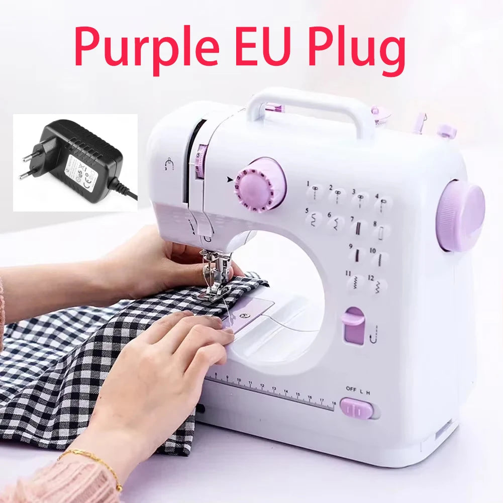 12 Stitches Household Sewing Machine Presser Foot Overlock Machines Portable Electric Foot Pedal Clothes Stitch