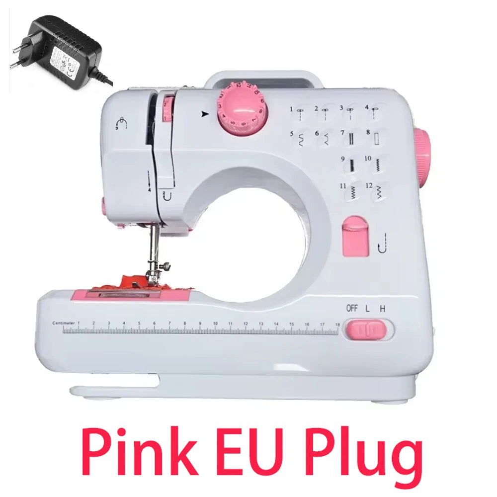 12 Stitches Household Sewing Machine Presser Foot Overlock Machines Portable Electric Foot Pedal Clothes Stitch