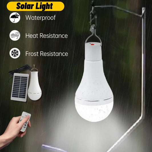 Luz Solar colgante IP68 impermeable con carga USB, lámpara alimentada por luz Solar de emergencia, luces para tienda de campaña al aire libre, luz de emergencia